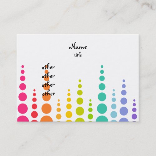 Rainbow Bubble Dots Business Card