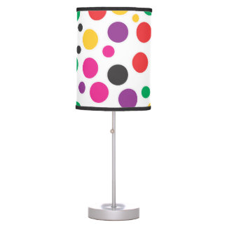 Rainbow Bubble Gum polkadot Table Lamp