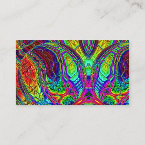 Rainbow Bubble Happy Tie Dye Business Card