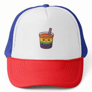 Rainbow Bubble Tea LGBTQ  Pride Trucker Hat