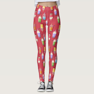 rainbow bubble teas pink leggings