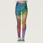 Rainbow Bubble Waves – Colorful Abstract Pattern Leggings