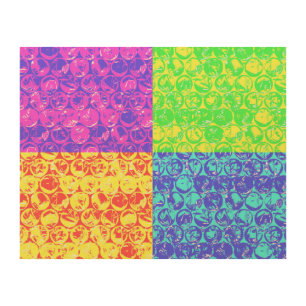 Rainbow bubble wrap pop art