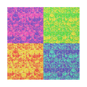 Rainbow bubble wrap pop art