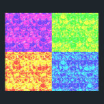 Rainbow bubble wrap pop art poster<br><div class="desc">Pop art bubble wrap pattern in rainbow colors</div>