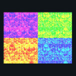 Rainbow bubble wrap pop art poster<br><div class="desc">Pop art bubble wrap pattern in rainbow colors</div>