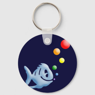 rainbow bubblefish keychain