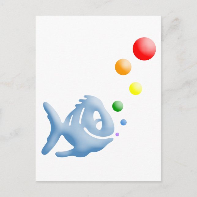 rainbow bubblefish postcard (Front)