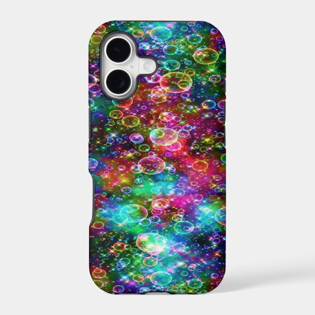 Rainbow Bubbles Magically Floating Iphone Case (Back)