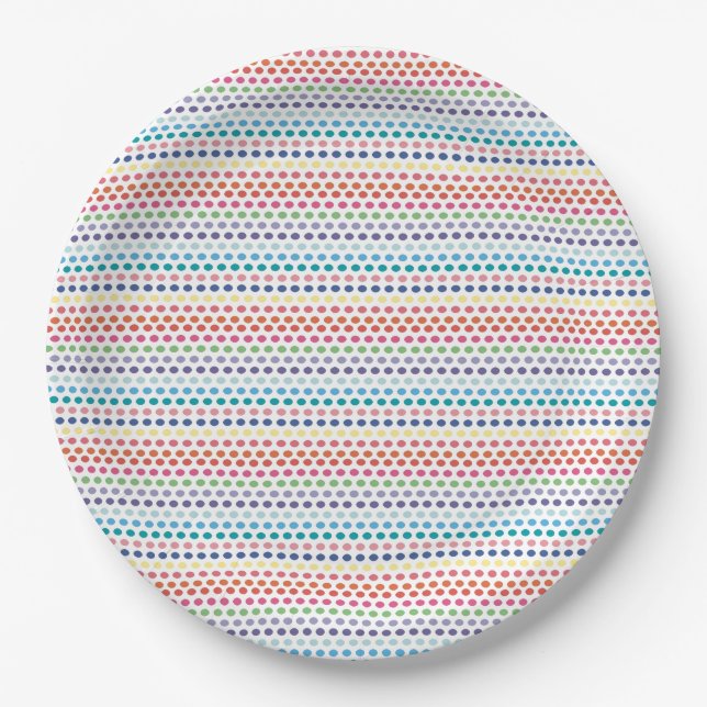 Rainbow Bubbles Paper Plates (Front)