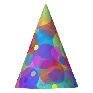 Rainbow Bubbles Party Hat