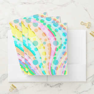 Rainbow Bubbles Pocket Folder
