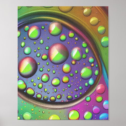 Rainbow bubbles poster