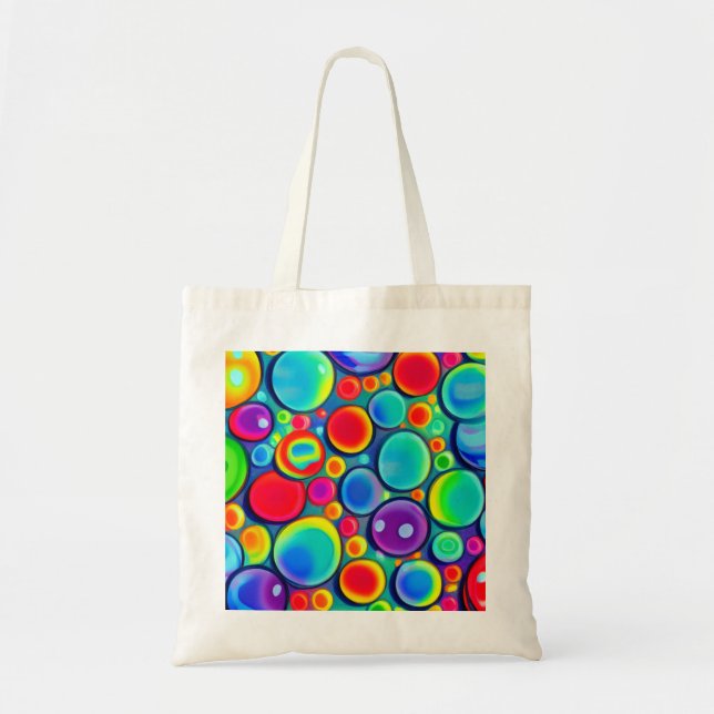 Rainbow Bubbles Tote Bag (Front)