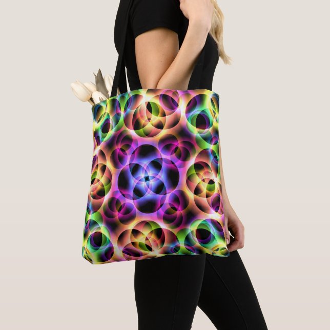 Rainbow Bubbles Two Tote Bag (Close Up)
