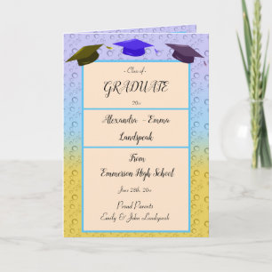 Rainbow Bubbly Graduation Card