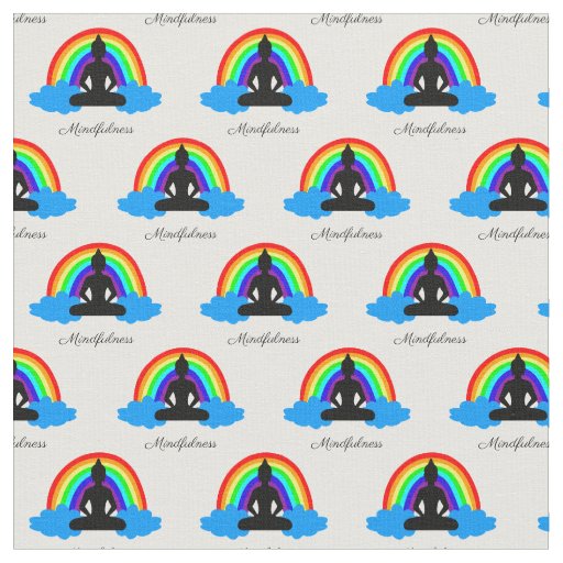Rainbow Buddha & Mindfulness Yoga /meditation Fabric