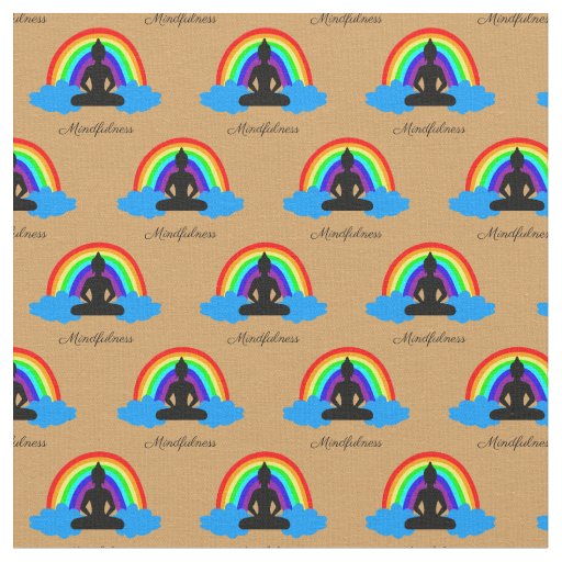Rainbow Buddha & Mindfulness Yoga /meditation Fabric