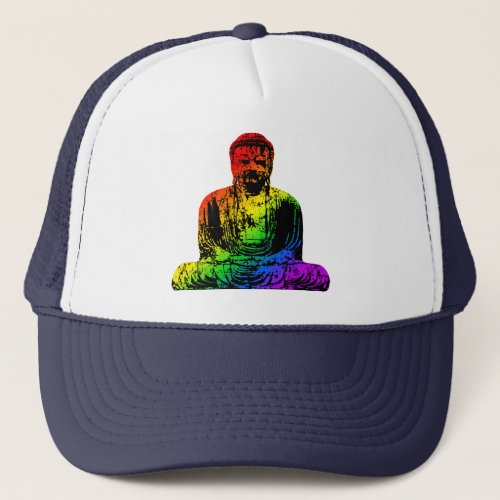 Rainbow Buddha Statue Trucker Hat
