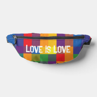 Rainbow Buffalo Check Pride Plaid Colorful Love Fanny Pack