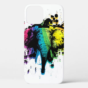 Rainbow Bull Elephant Abstract Design Case-Mate iP iPhone 12 Case