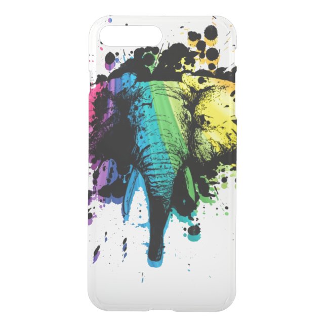 Rainbow Bull Elephant Abstract Uncommon iPhone Case (Back)