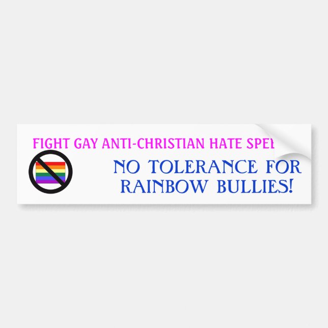 RAINBOW BULLIES BUMPER STICKER (Front)