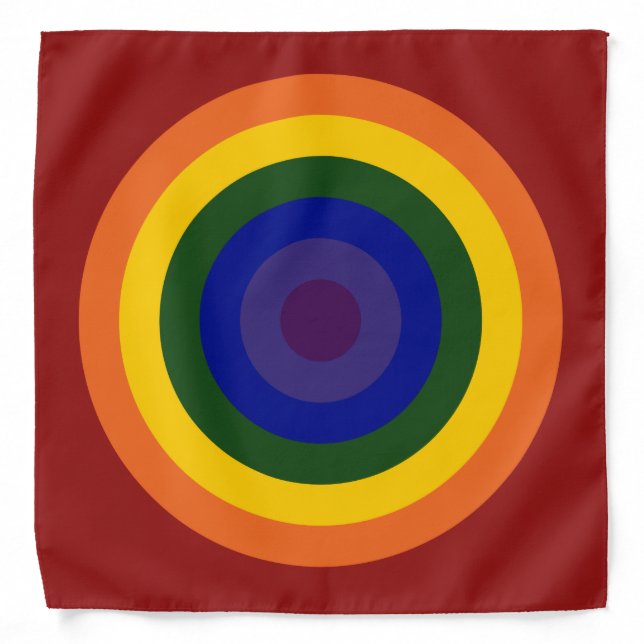 Rainbow Bullseye Bandana (Front)