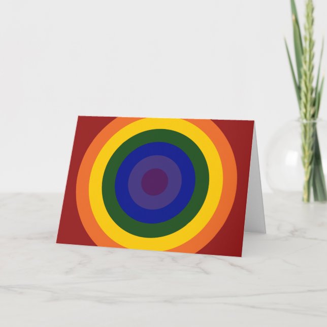 Rainbow Bullseye Birthday Card (Front)