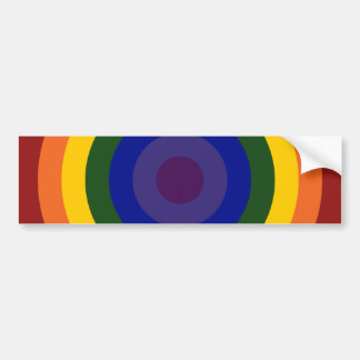 Rainbow Bullseye Bumper Sticker