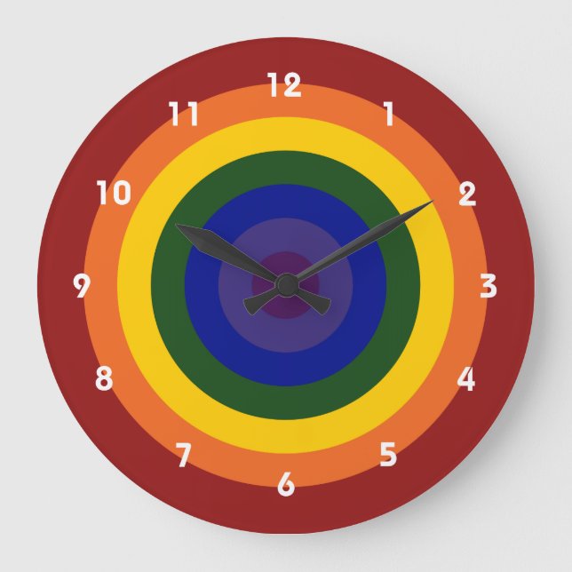 Rainbow Bullseye Clock (Front)