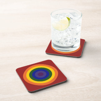 Rainbow Bullseye Coaster