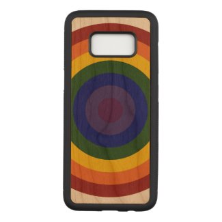 Rainbow Bullseye Concentric Circles Carved Samsung Galaxy S8 Case