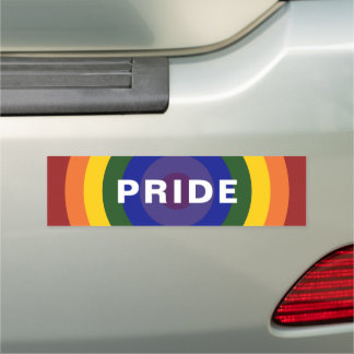 Rainbow Bullseye LGBT Pride Car Magnet