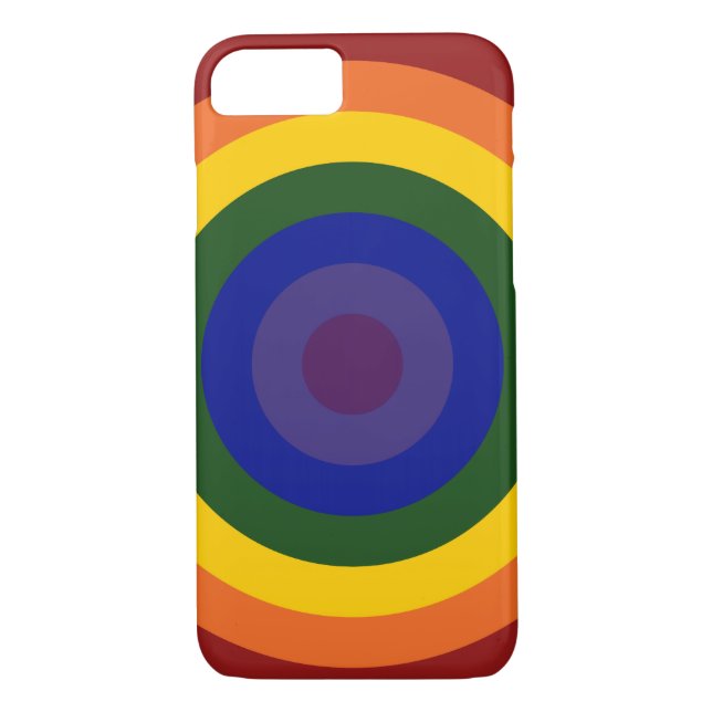 Rainbow Bullseye LGBT Pride Case-Mate iPhone Case (Back)