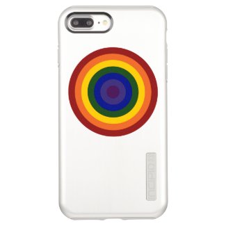 Rainbow Bullseye on Silver Case