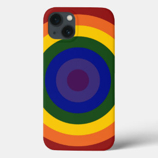 Rainbow Bullseye Pattern iPhone 13 Case