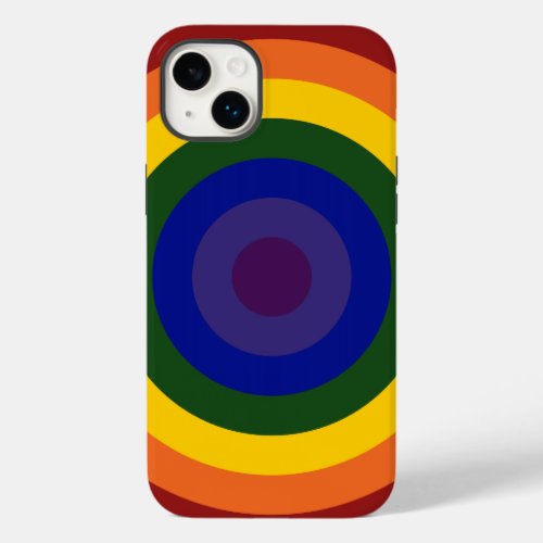 Rainbow Bullseye Pattern Case_Mate iPhone 14 Plus Case