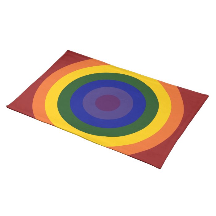 Rainbow Bullseye Place Mat