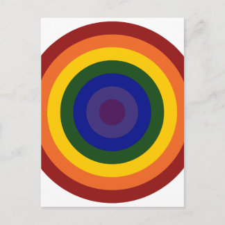 Rainbow Bullseye Postcard