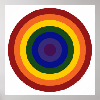 Rainbow Bullseye Poster