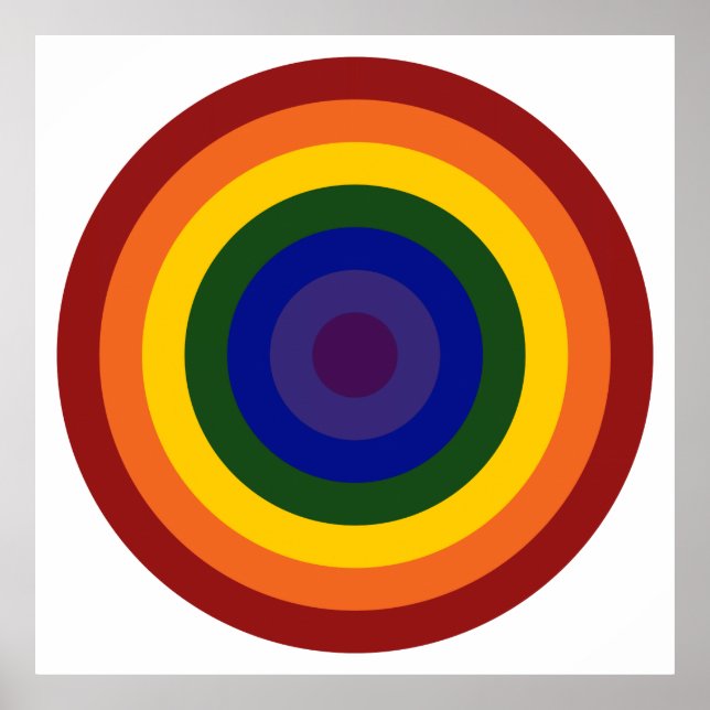 Rainbow Bullseye Poster (Front)