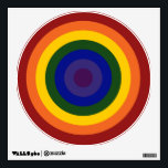 Rainbow Bullseye Wall Decal<br><div class="desc">Concentric circles form a rainbow colored bullseye. The outermost circle is red, followed by orange, yellow, green, blue, indigo, and ending with violet in the center. Celebrate your LGBT pride or your love of rainbows!
Digitally created 7500 x 7500 pixel image.
Copyright ©2011 Claire E. Skinner, All rights reserved.</div>