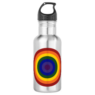 Rainbow Bullseye Water Bottle