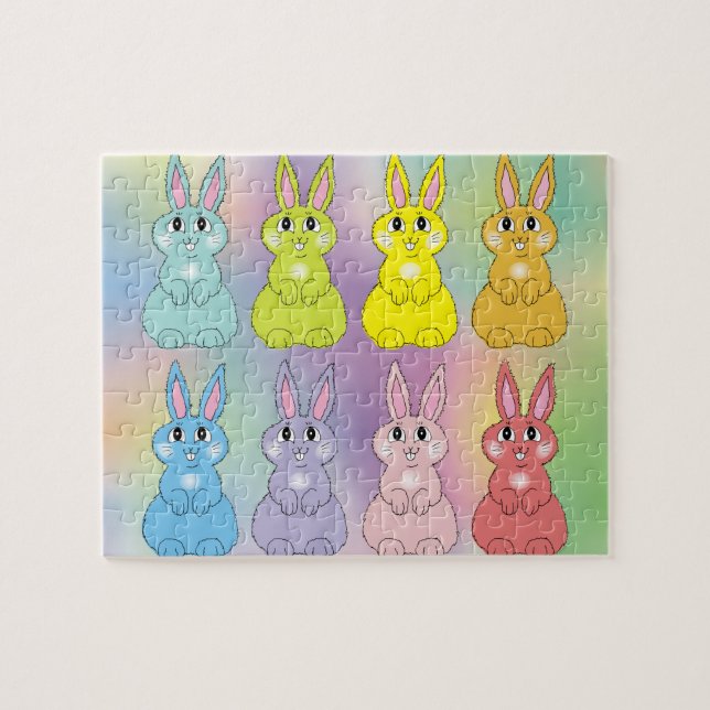 Rainbow Bunnies Jigsaw Puzzle (Horizontal)