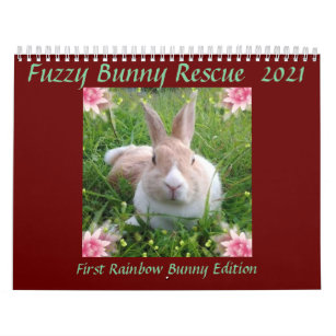 Rainbow Bunny Memorial Calendar 2021