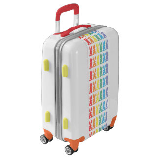 Rainbow Bunny Rabbits Bunny Tail Silhouette Luggage