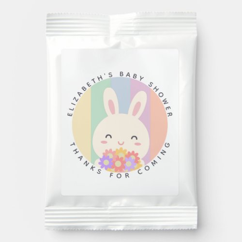 Rainbow Bunny Thanks For Coming Baby Shower Favor Lemonade Drink Mix