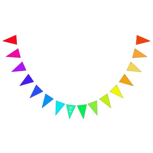 Rainbow Bunting  You Customize Text  LOVE Bunting Flags