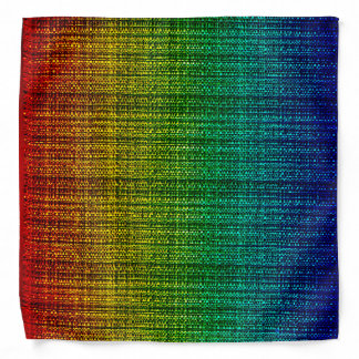 Rainbow Burlap Tweed Wool Jute Bandana